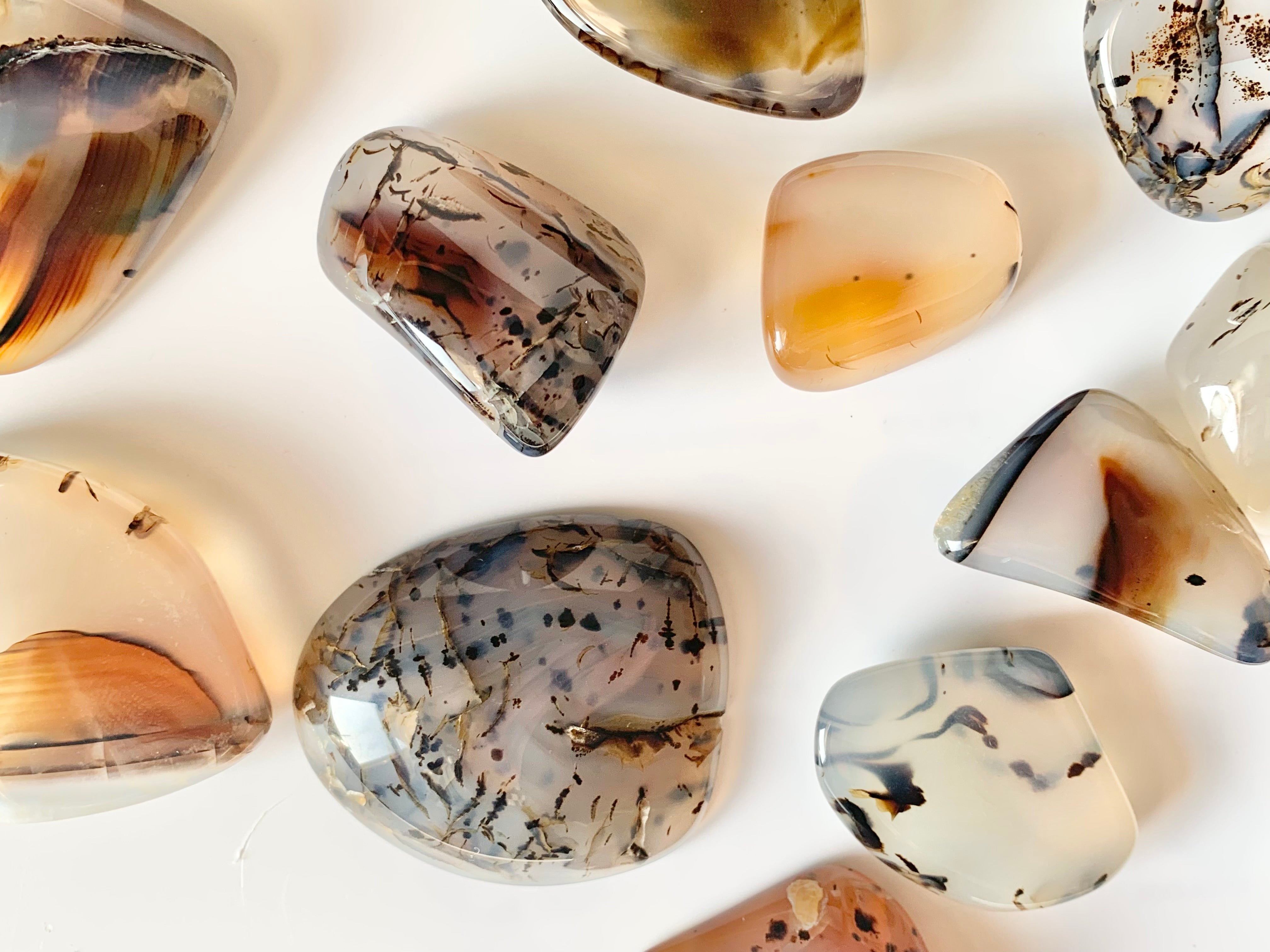 Montana moss agate iris store tumbled