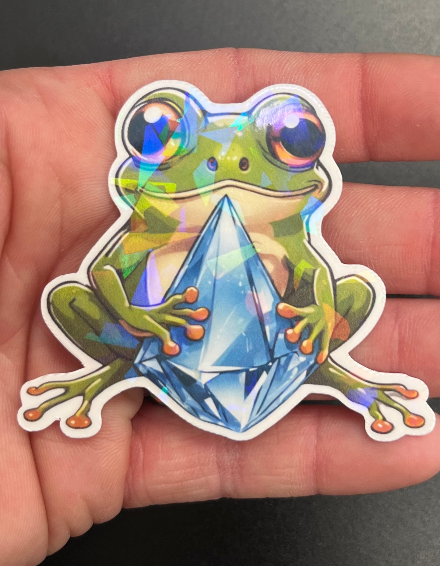 Frog with Crystal Sticker