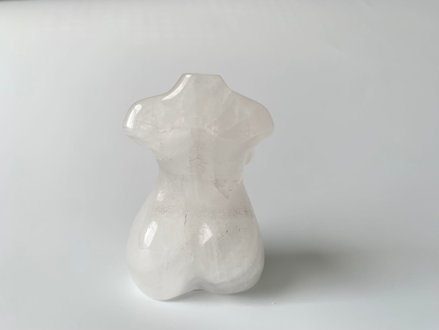 White Quartz Curvy Goddess Body, ~3 inches