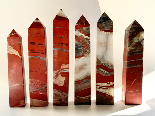 Red Jasper Four Sided Tower