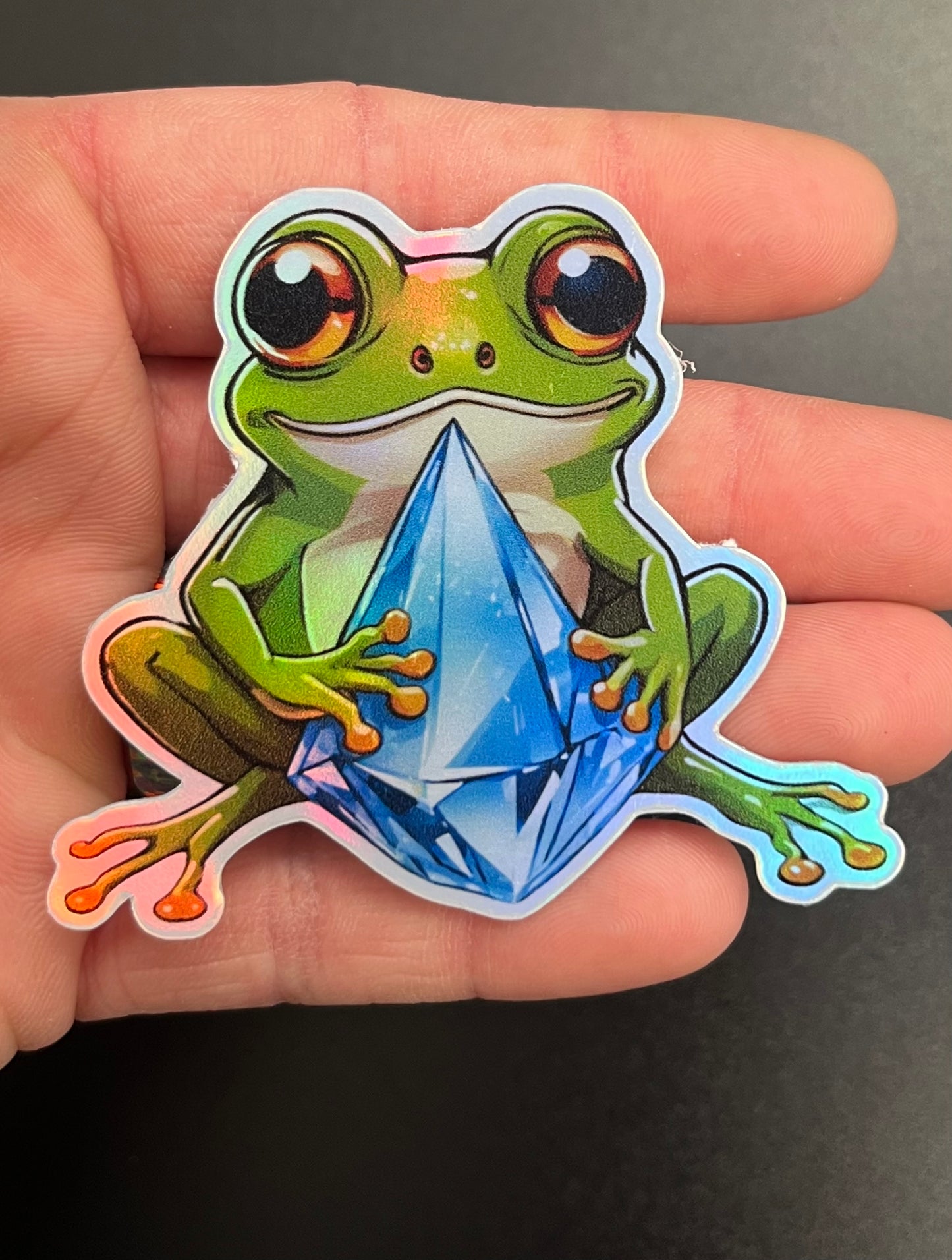 Frog with Crystal Sticker