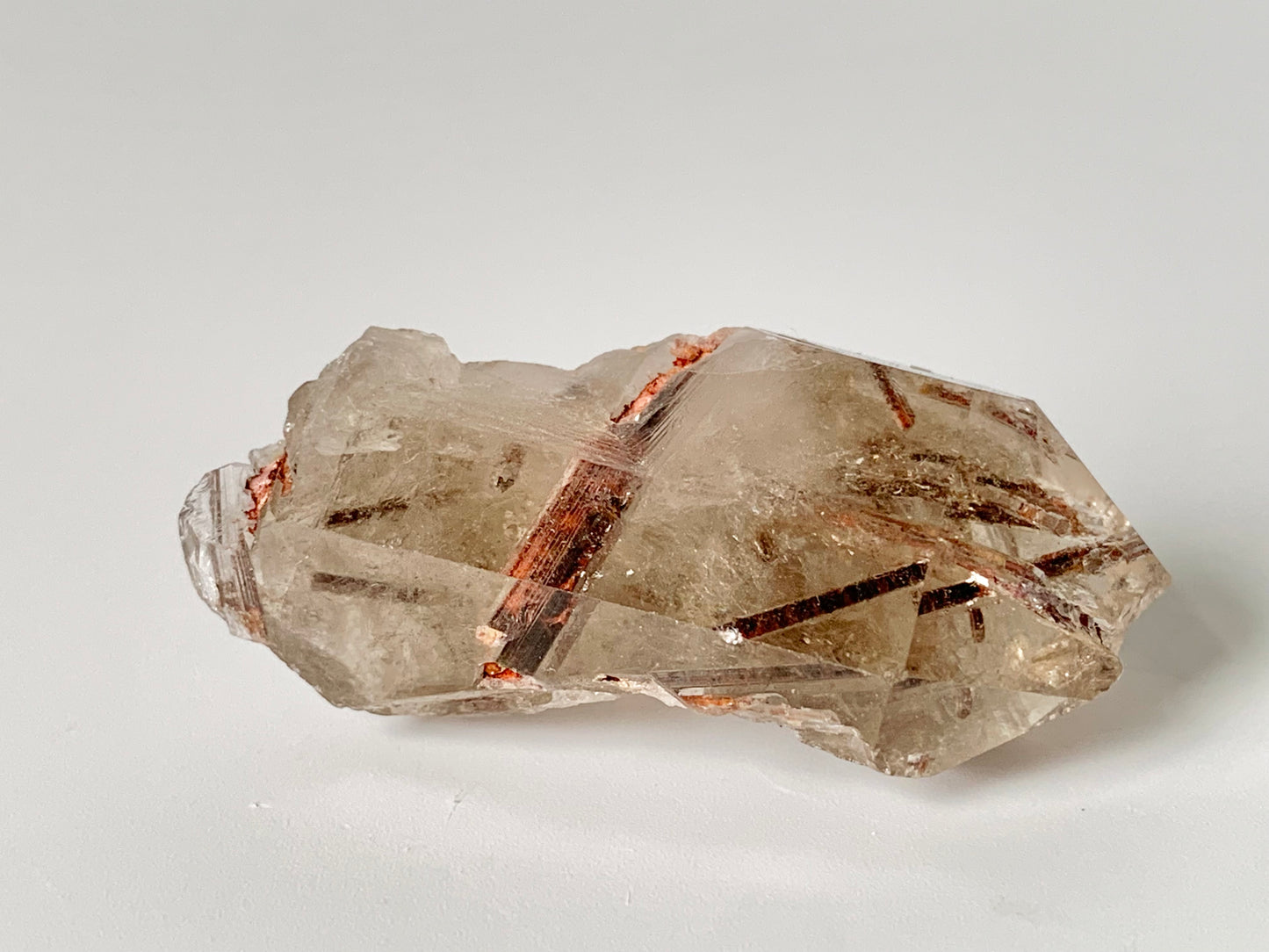 Smoky Quartz with Red Epidote