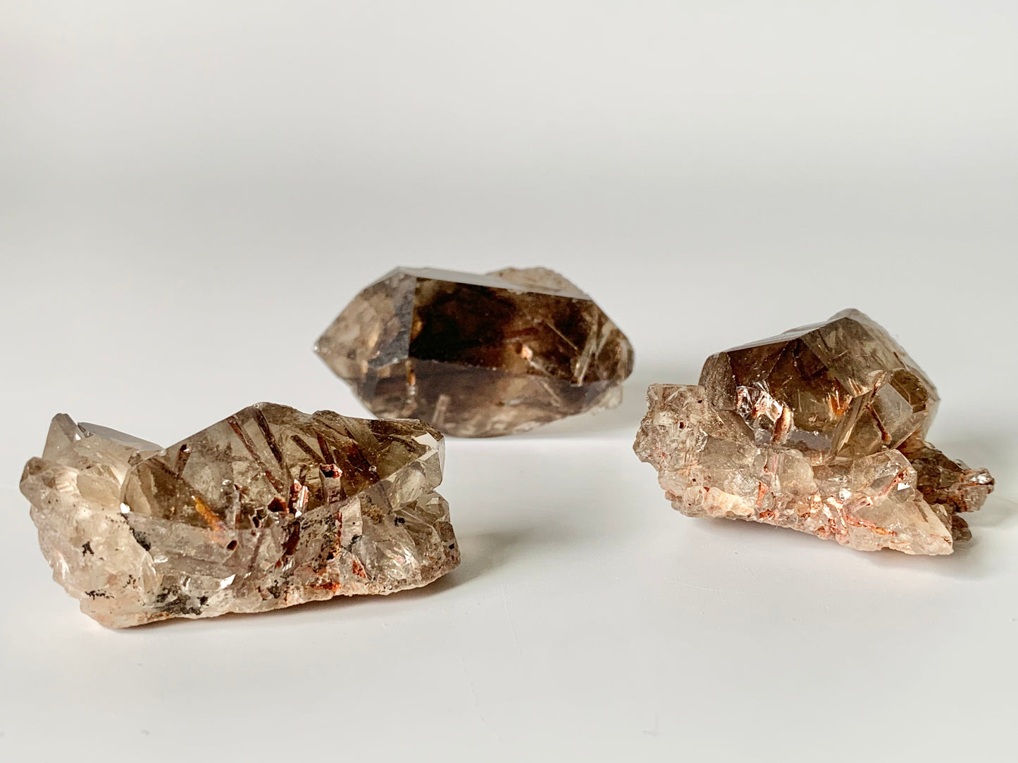 Smoky Quartz with Red Epidote