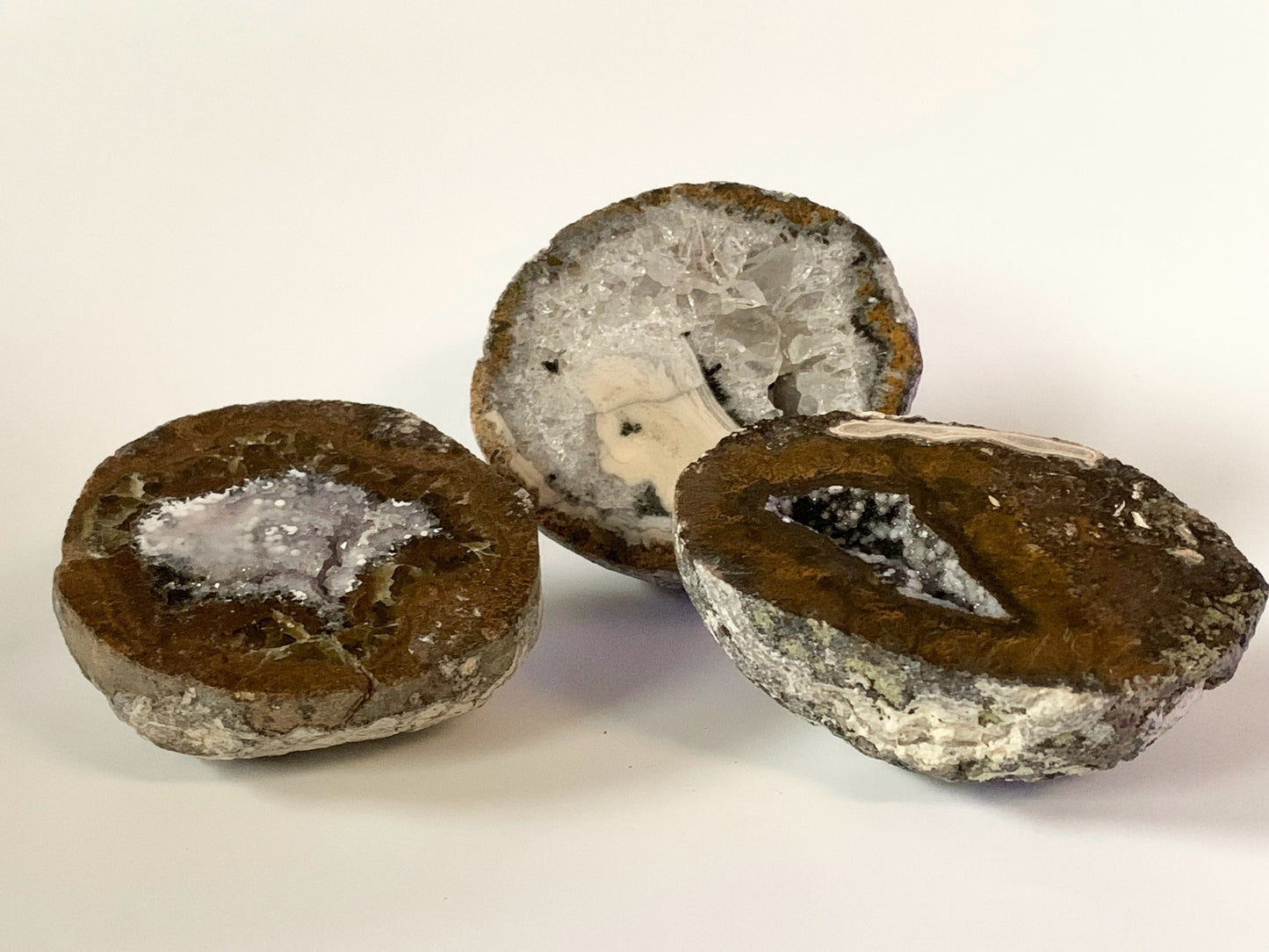 Coconut Geode Cut and Polished