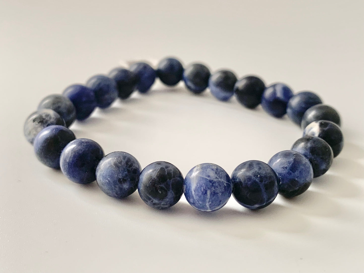 Sodalite Round Bead bracelet, 8mm