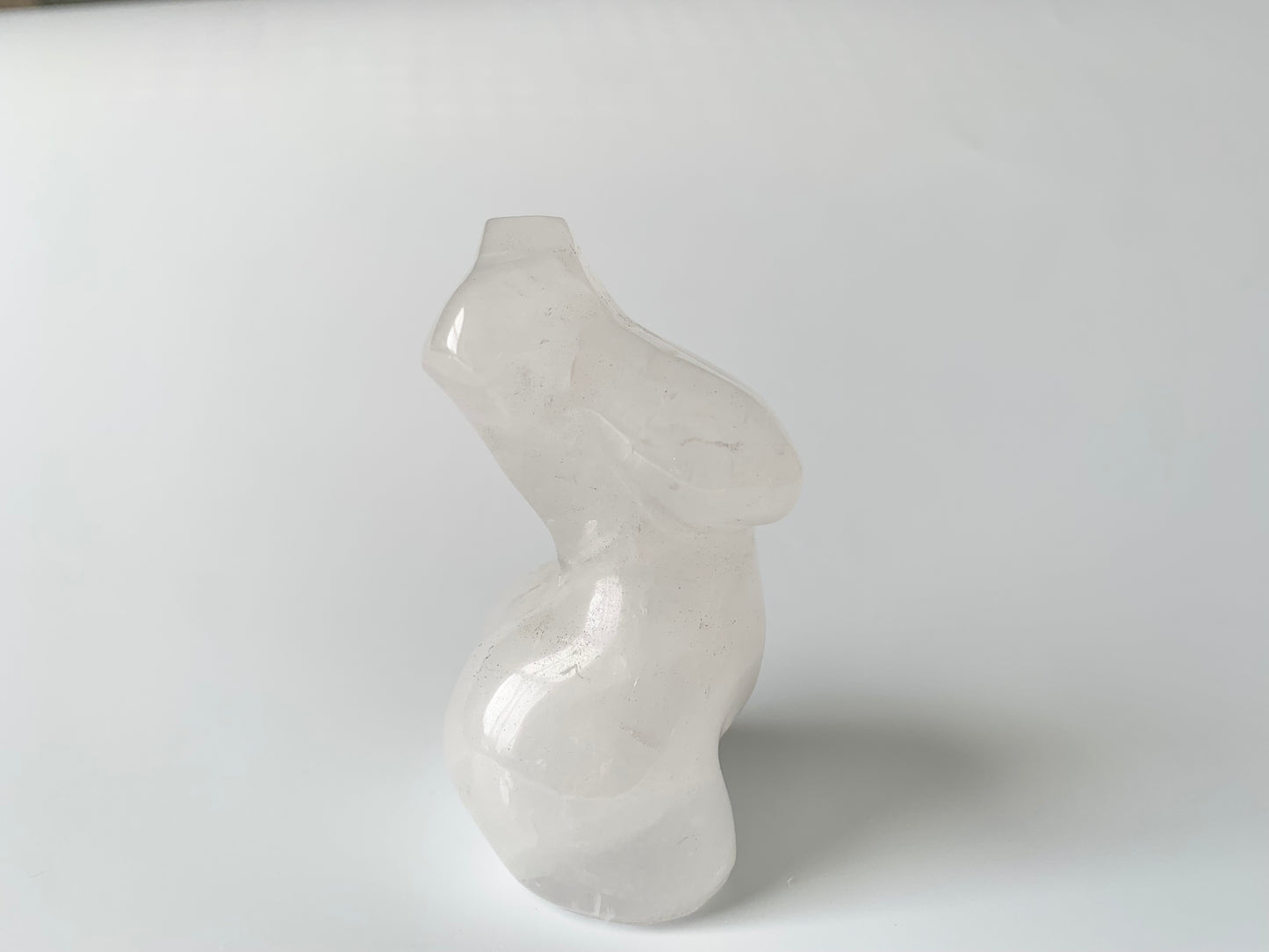 White Quartz Curvy Goddess Body, ~3 inches