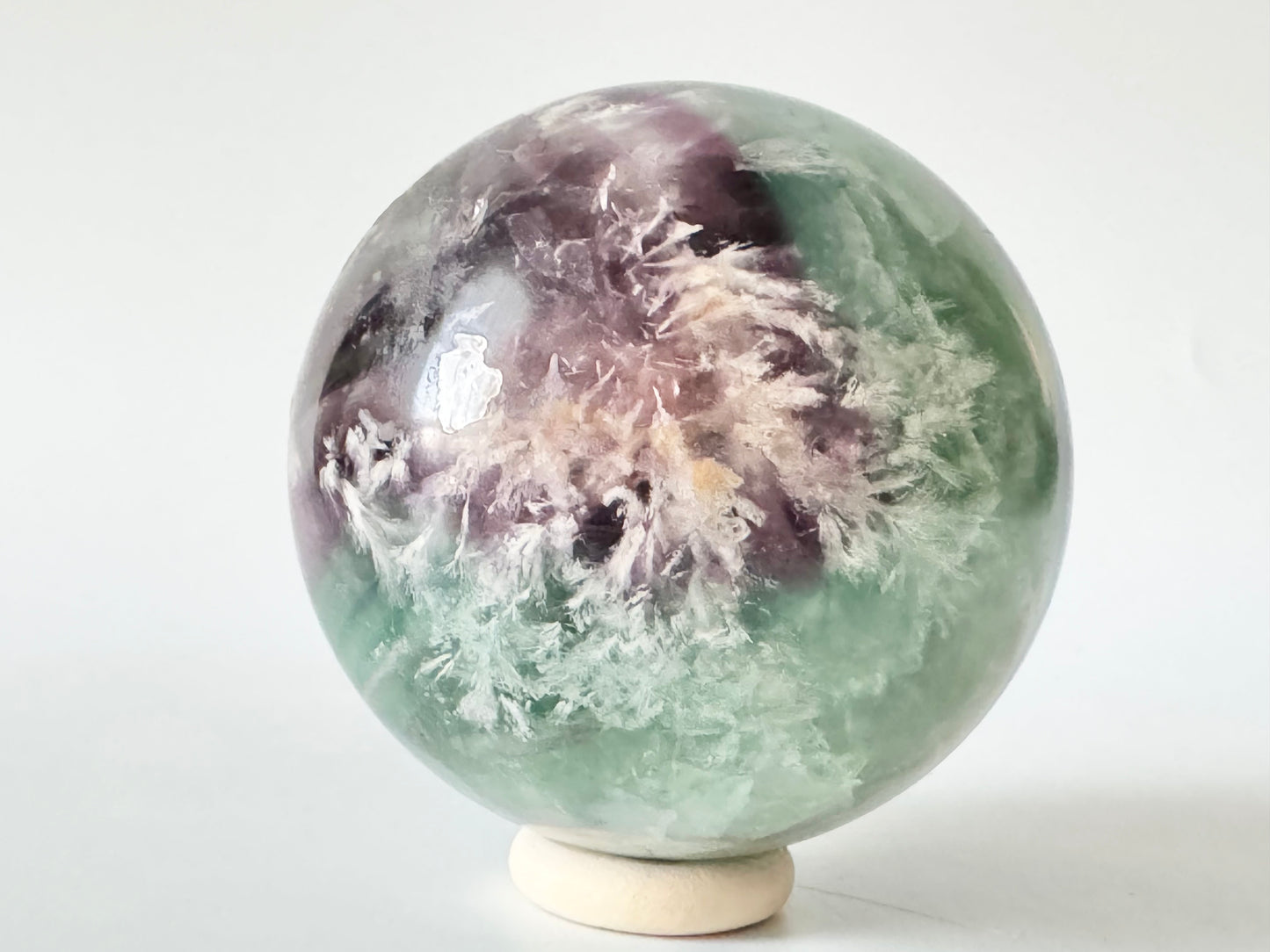 Snowflake Fluorite Sphere