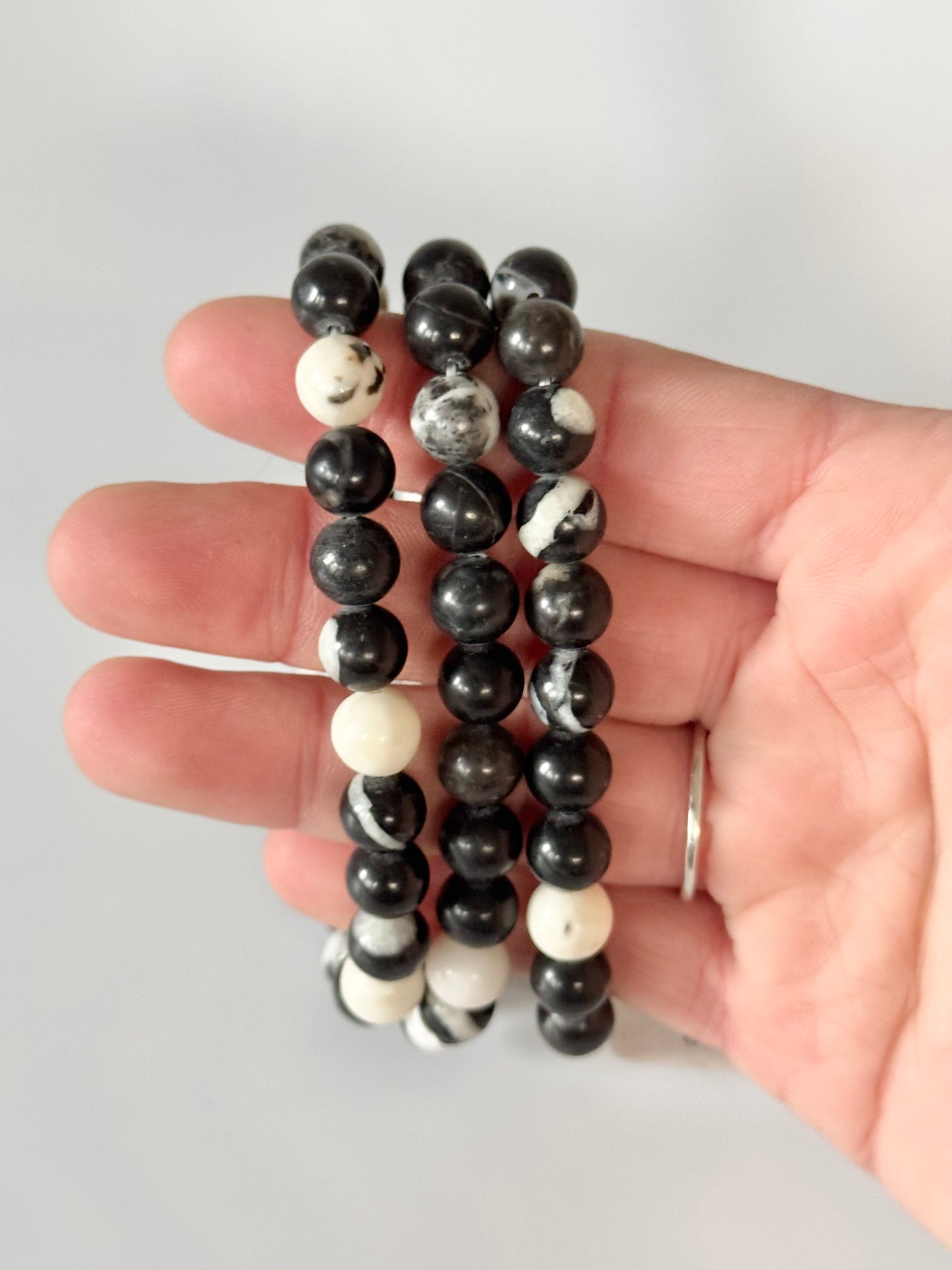 Black Zebra Jasper, 8mm