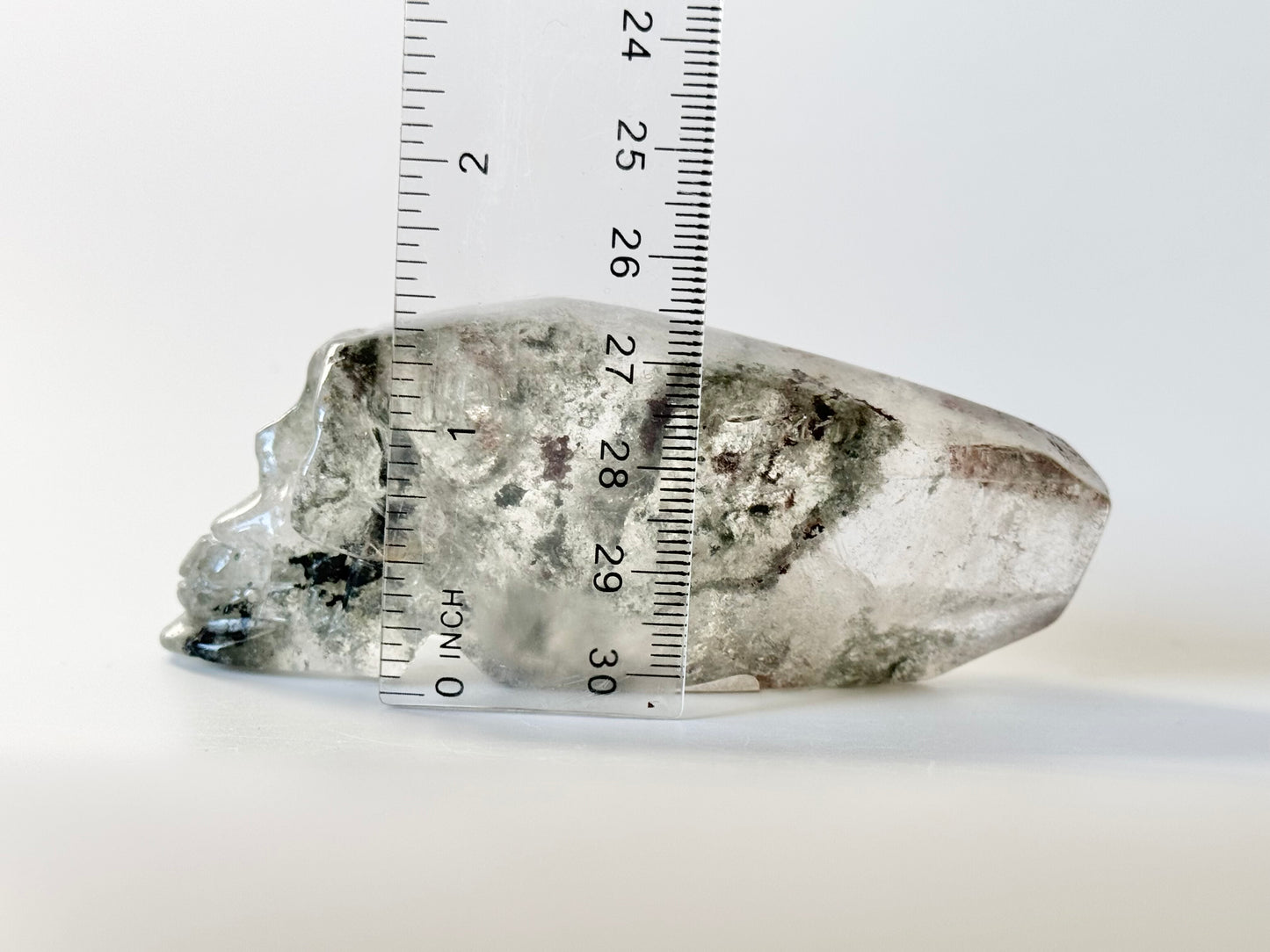 Garden Quartz Skull with Terminated Point, ~5.6oz