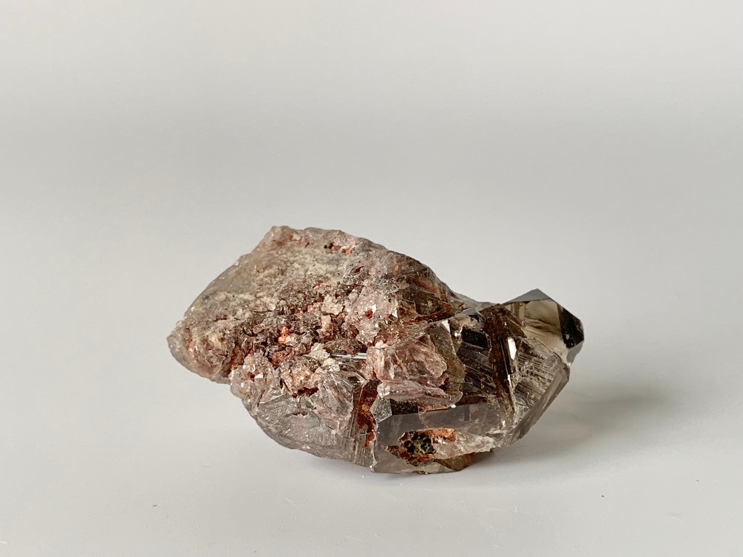 Smoky Quartz with Red Epidote