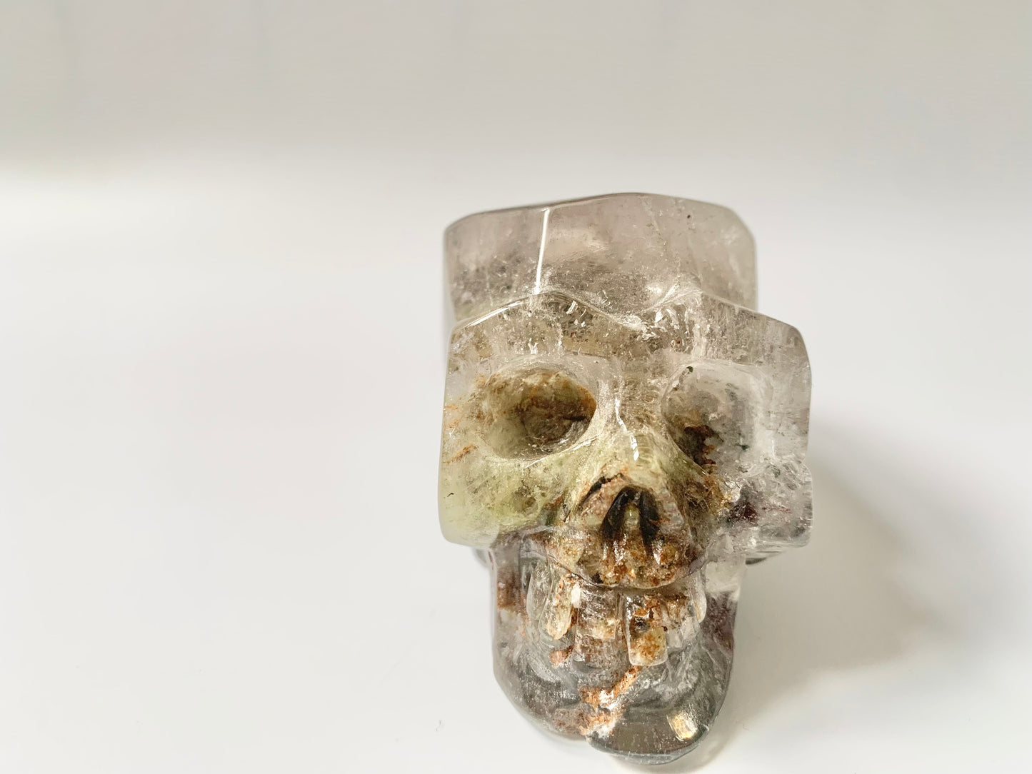 Garden Quartz Skull with Terminated Point, ~10oz