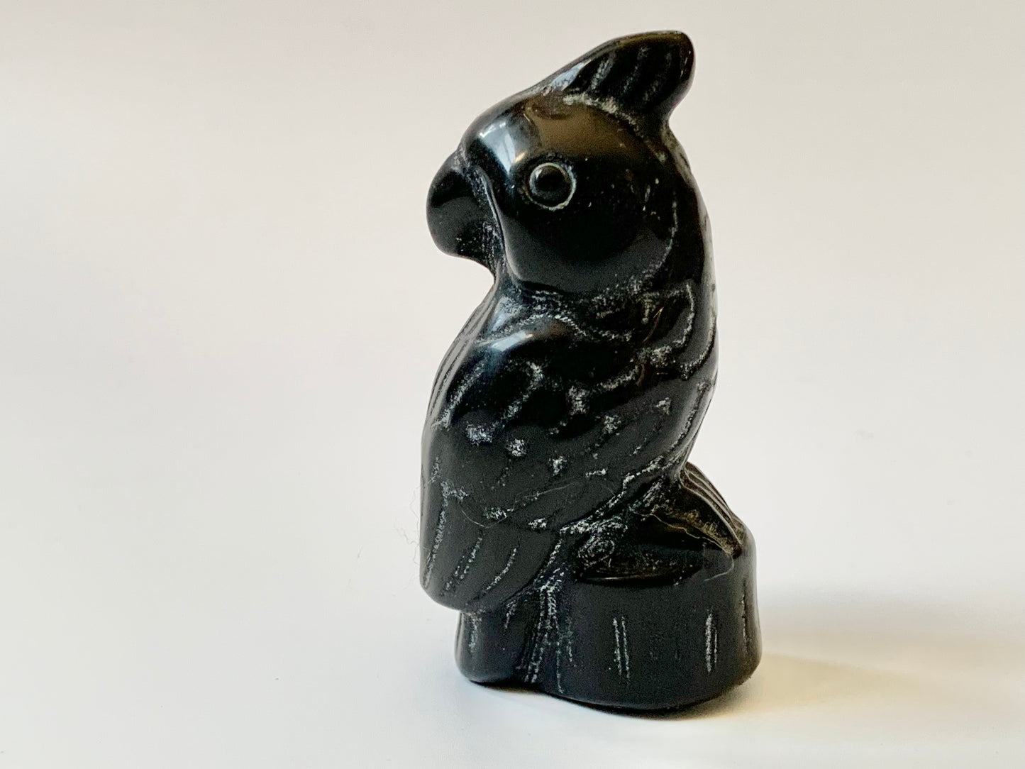 Parrot, Obsidian Carving