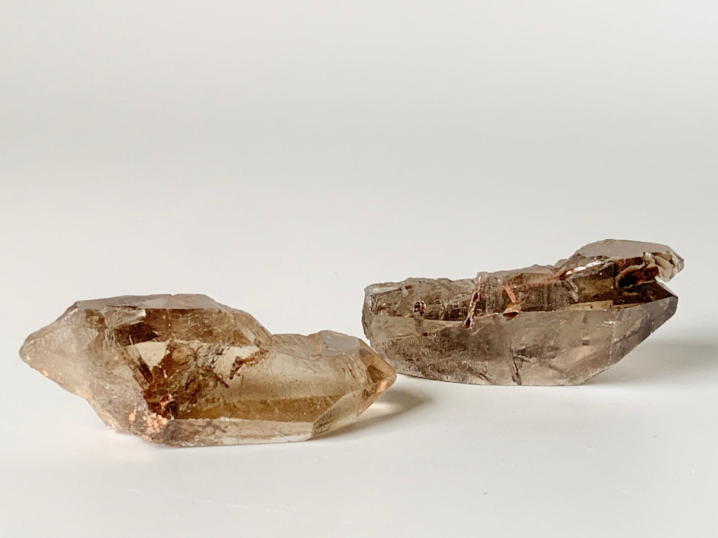 Smoky Quartz with Red Epidote