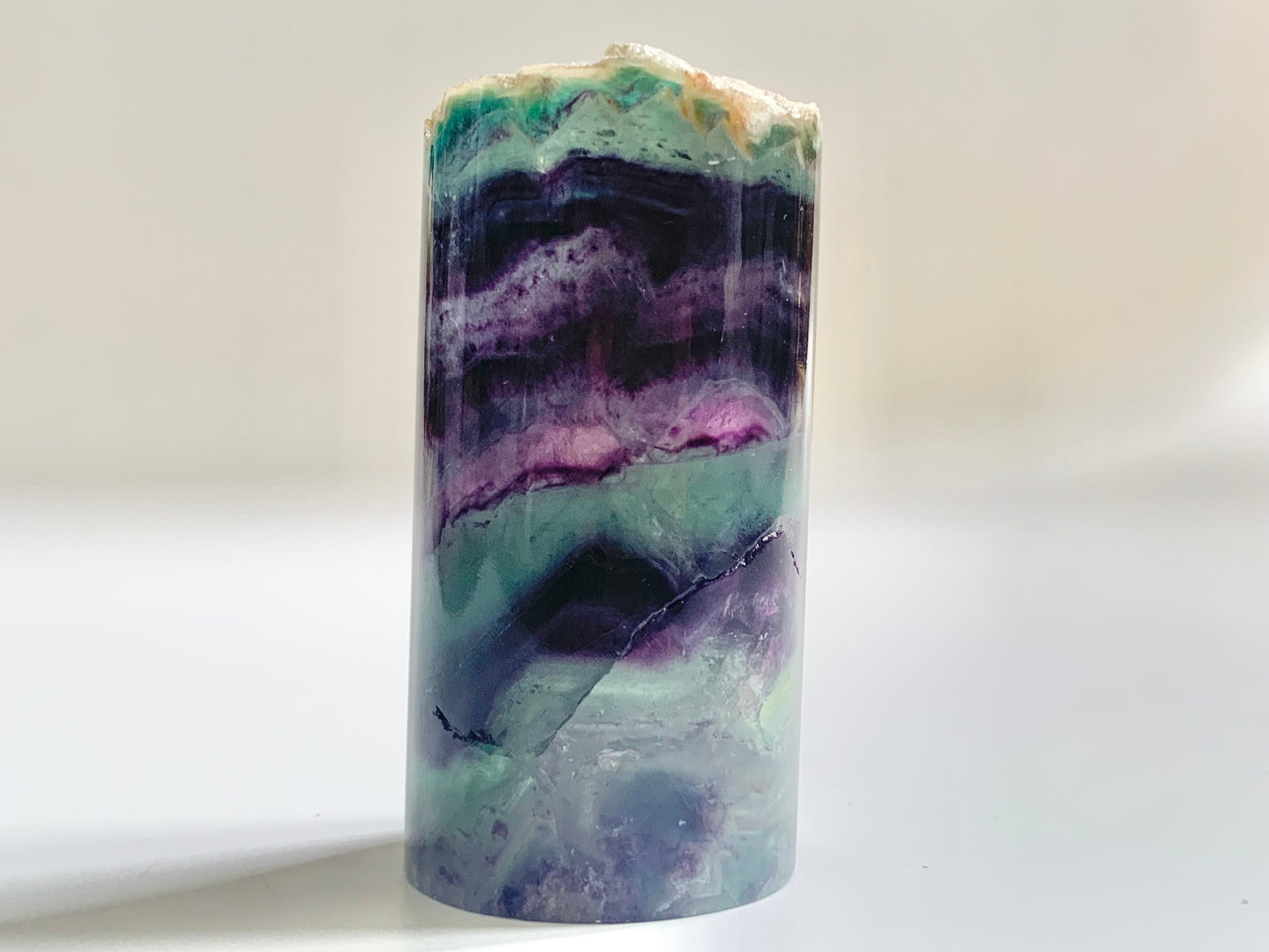 Fluorite Cylinder, Hollow Core