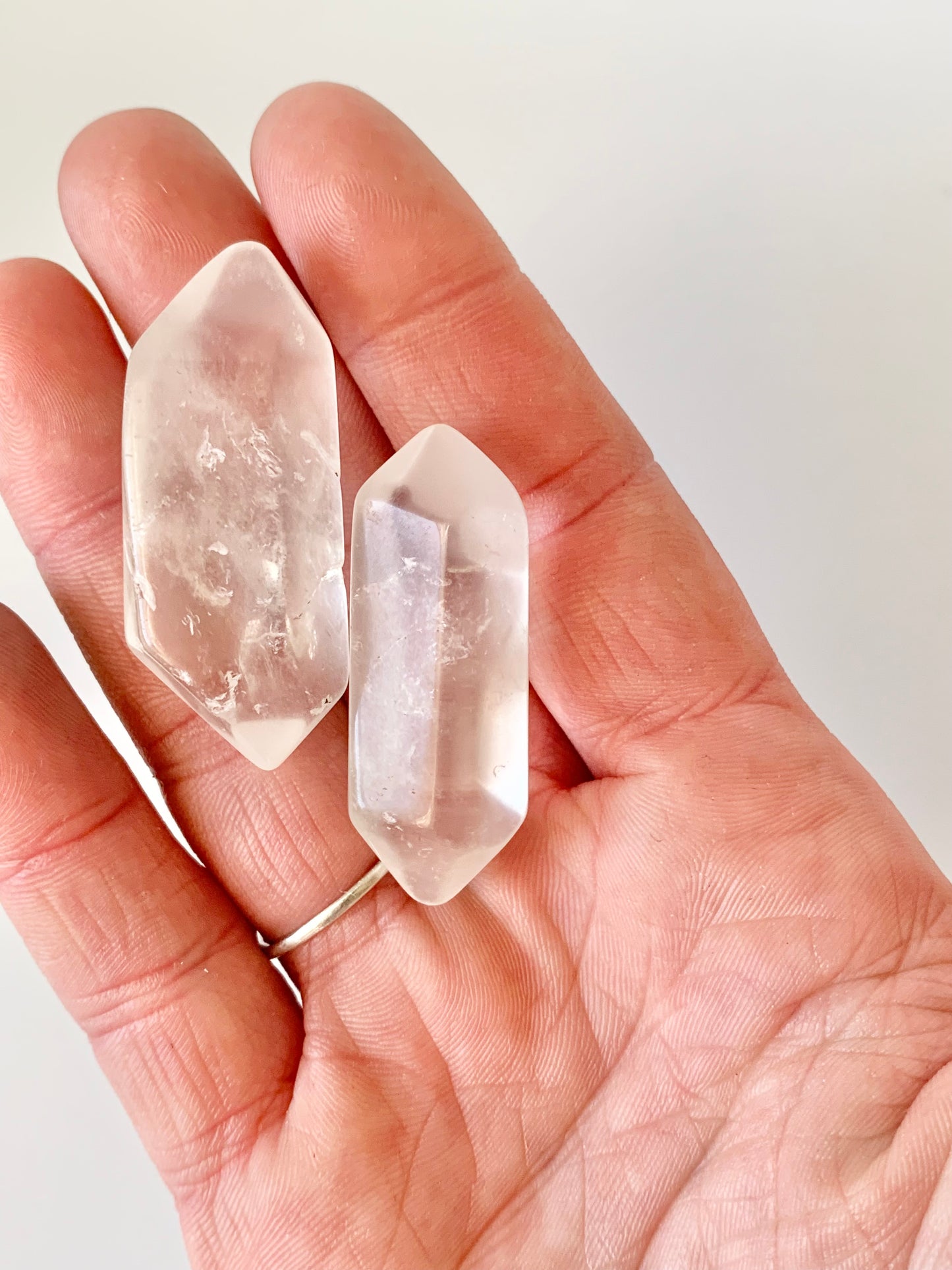 Double Terminated Clear Quartz, polished