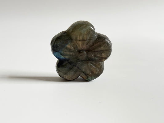 Labradorite Flat Flower Carving