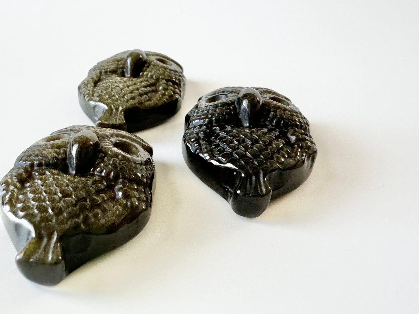 Owl Carving, Sheen Obsidian