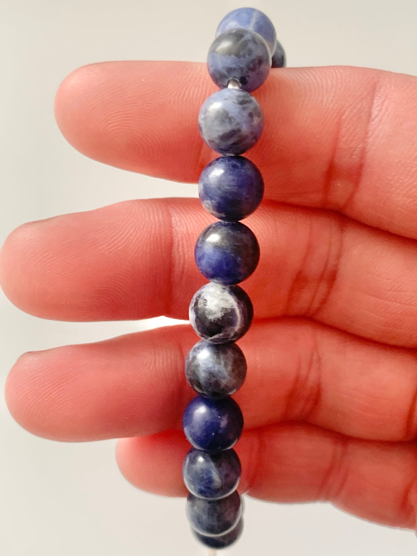 Sodalite Round Bead bracelet, 8mm