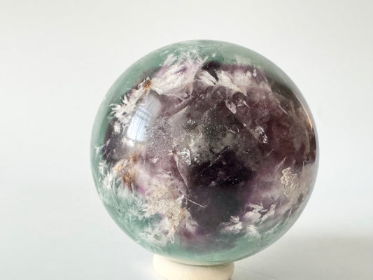 Snowflake Fluorite Sphere