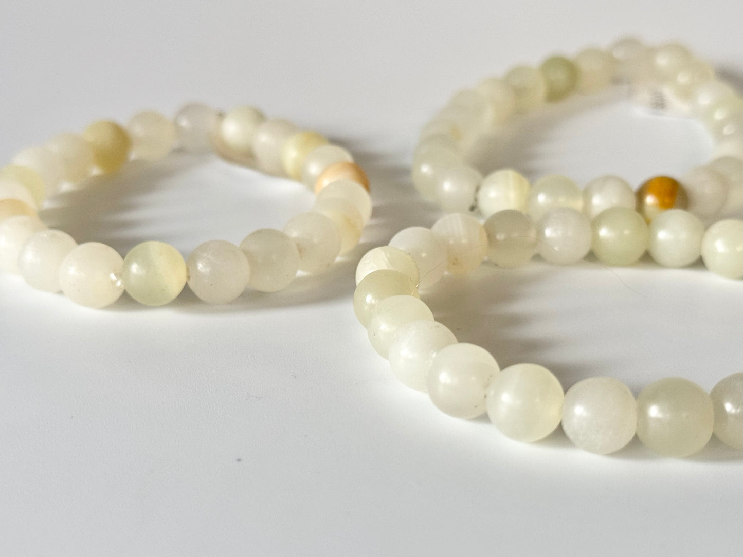 Banded Onyx (Calcite) Round Bead Bracelet, 8mm