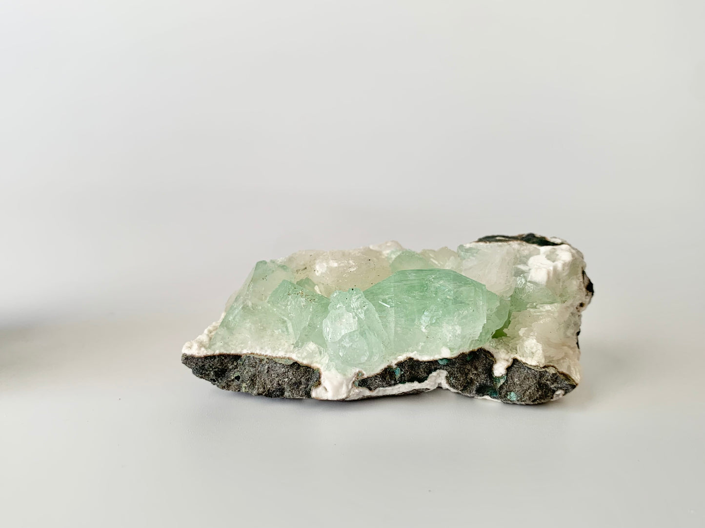 Green Apophyllite with Stilbite