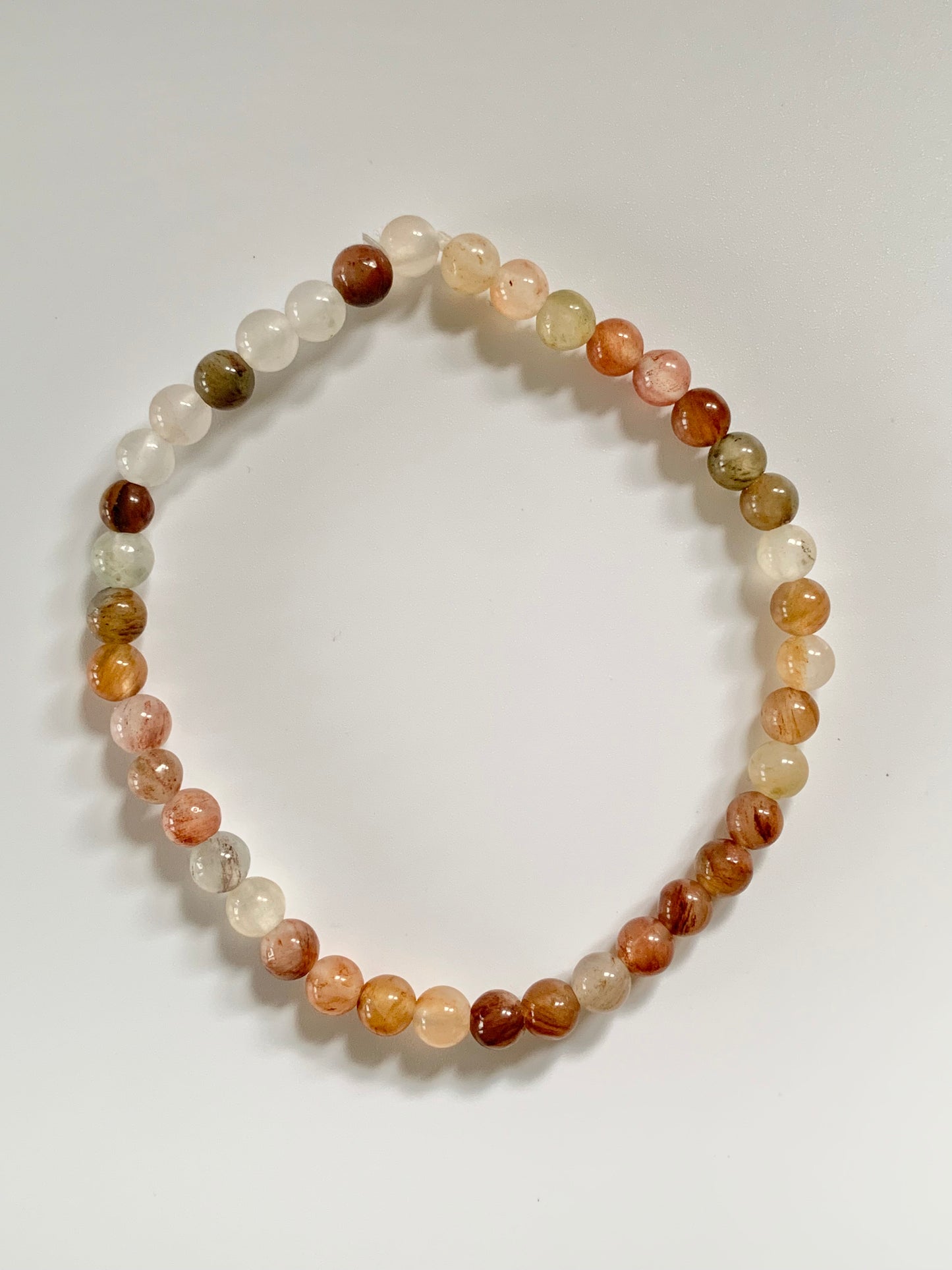 Hematoid Quartz Bead Bracelet, 4mm