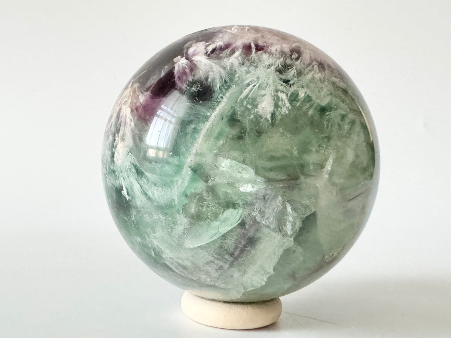 Snowflake Fluorite Sphere