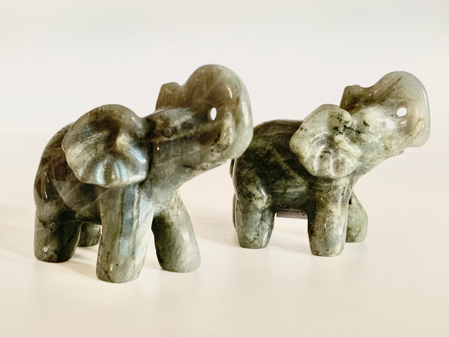 Labradorite Elephant Carving