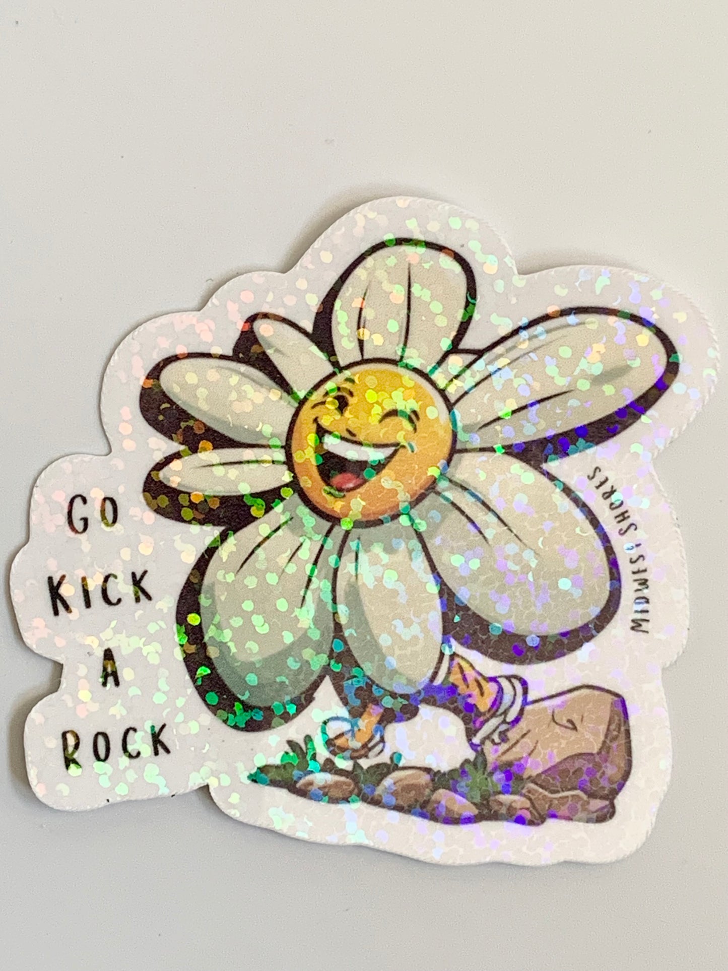 Go Kick a Rock Demented Daisy Sticker