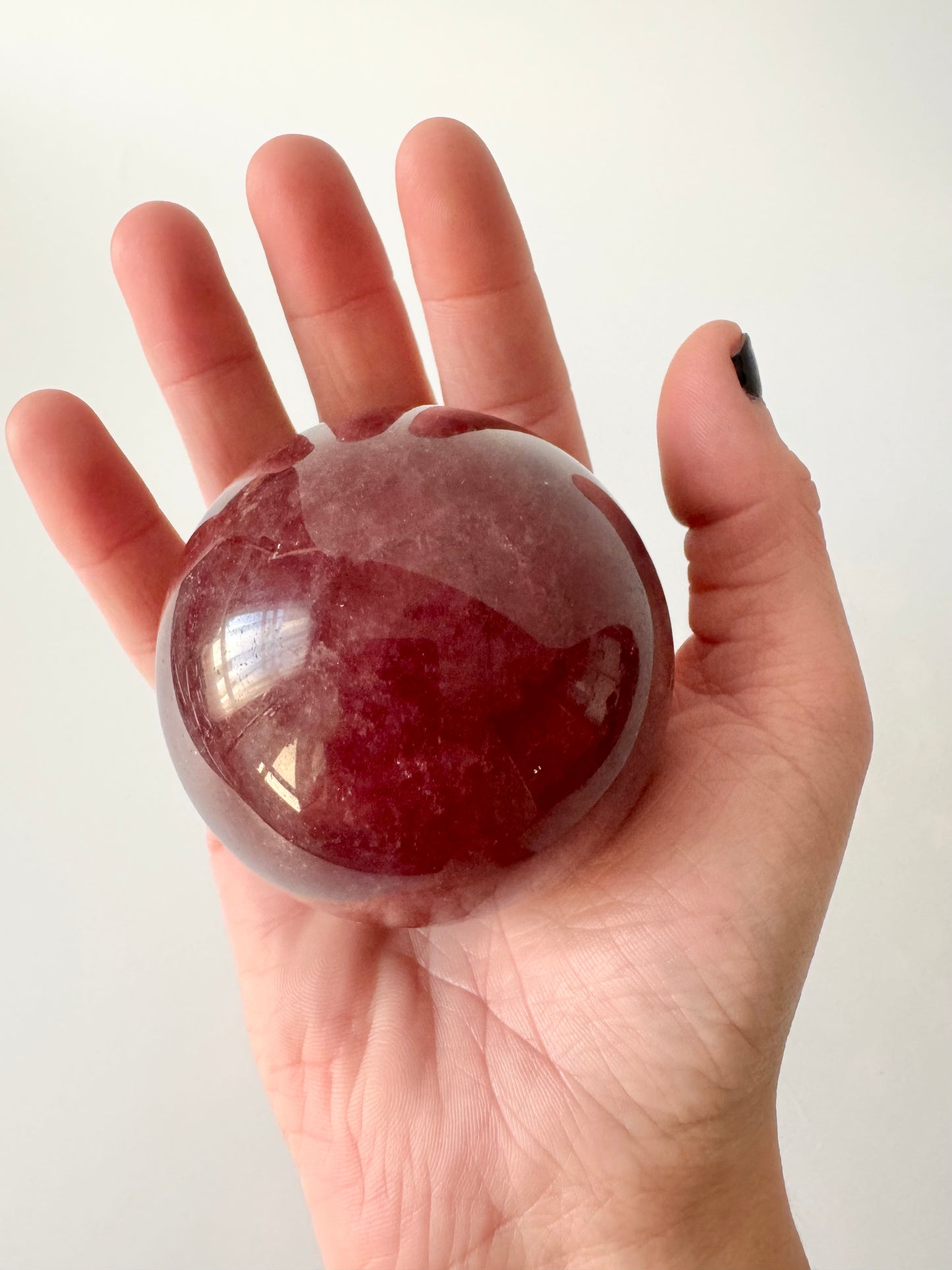 Strawberry Quartz Sphere, 64-67mm