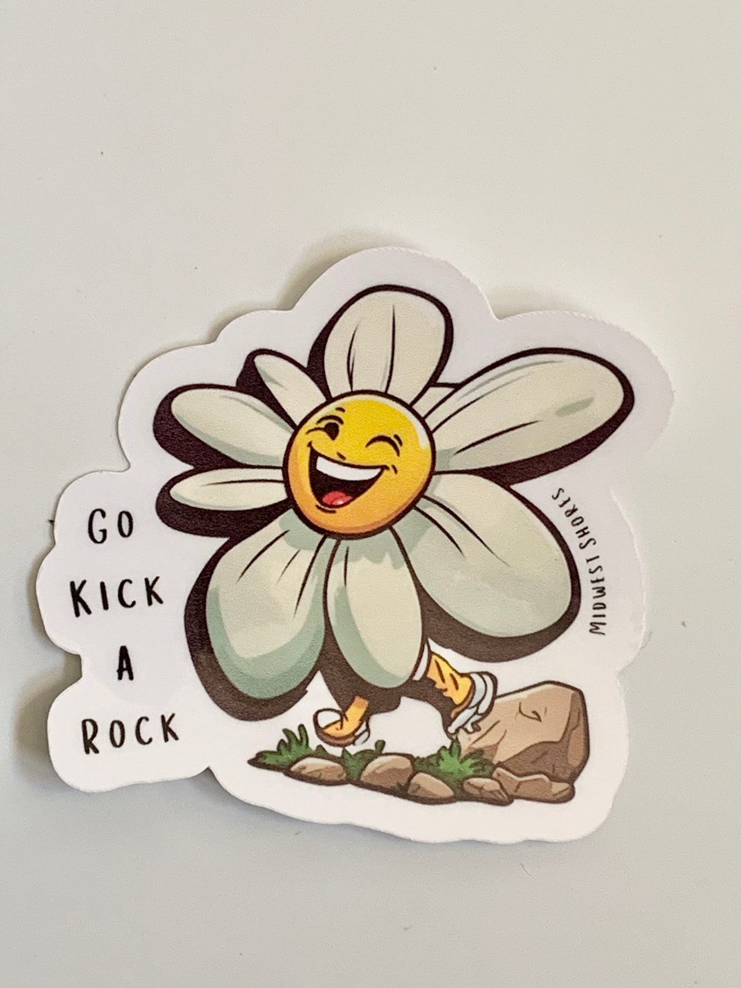 Go Kick a Rock Demented Daisy Sticker