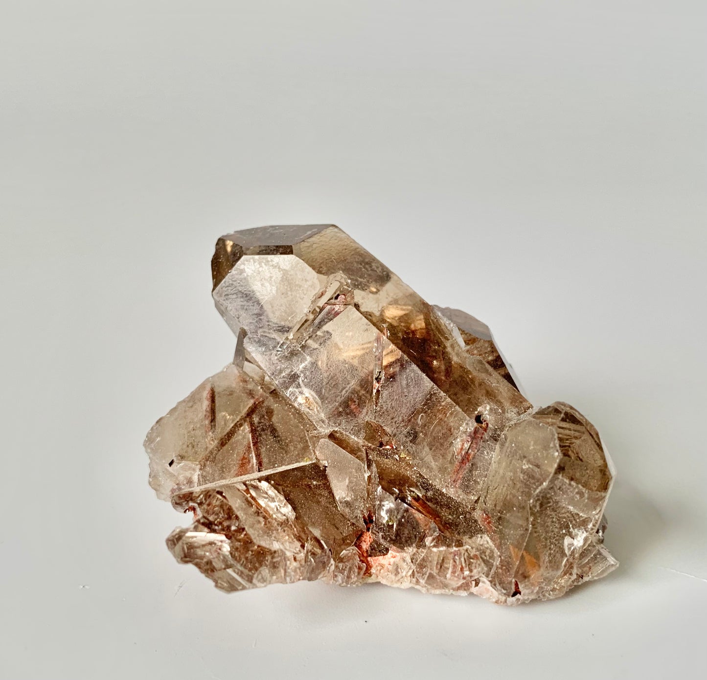 Smoky Quartz with Red Epidote