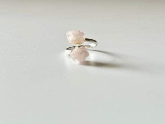 Rose Quartz Adjustable Ring