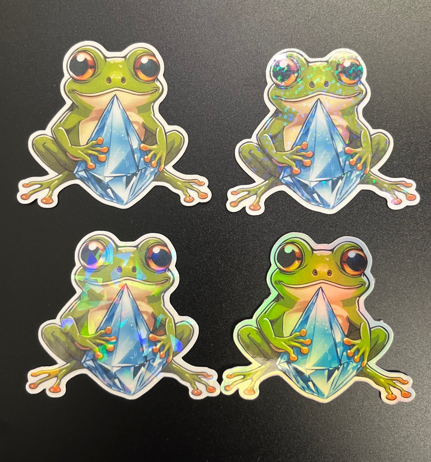 Frog with Crystal Sticker