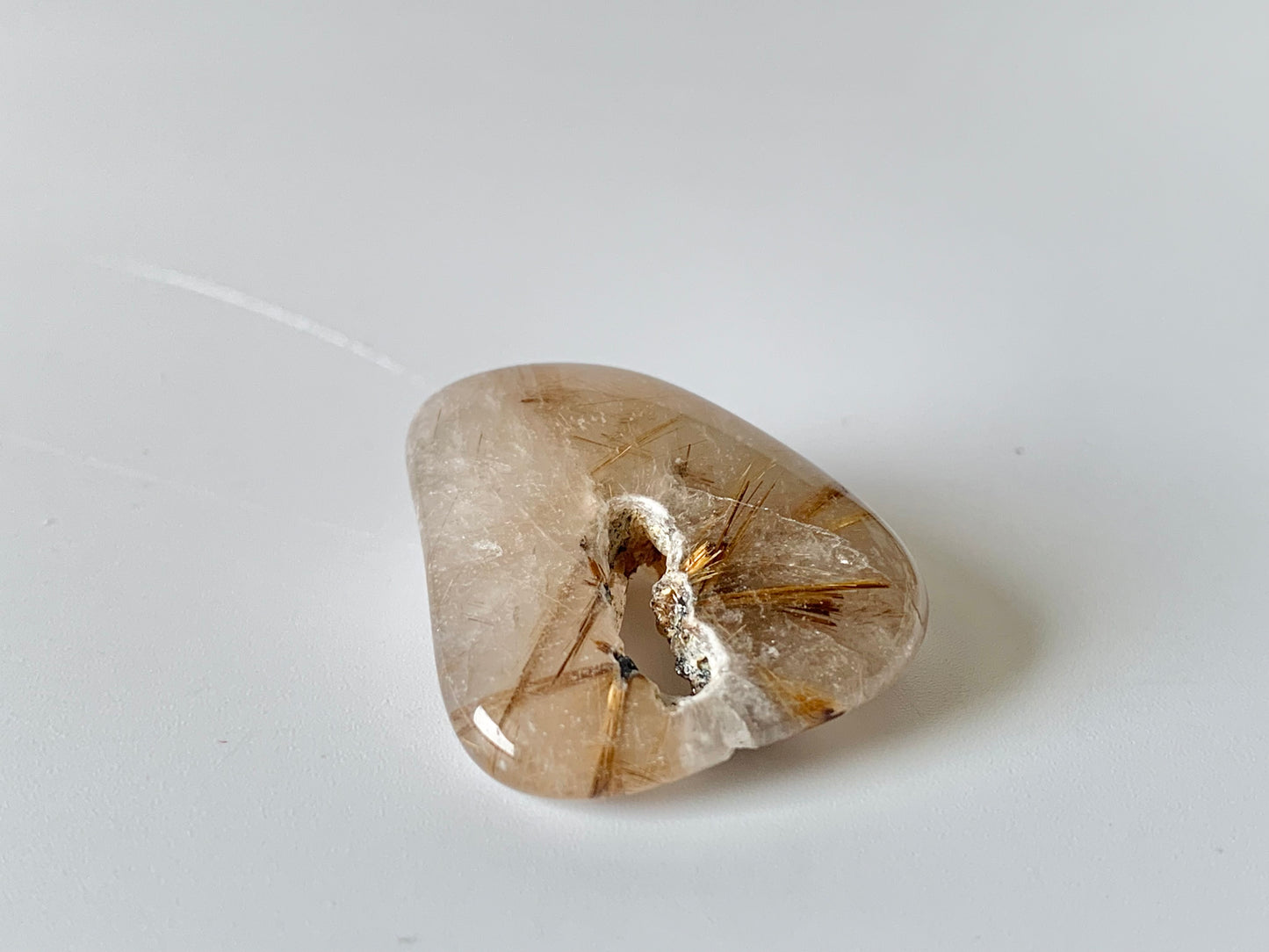 Gold Rutile,  tumble