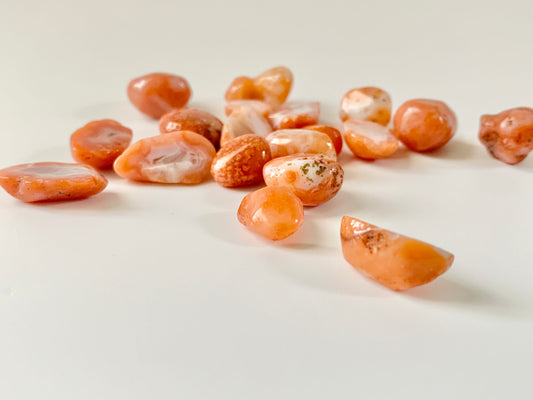 Mini Carnelian nodules (10 stones included), polished carnelian, yellow and orange rocks, polished nodules, small rocks