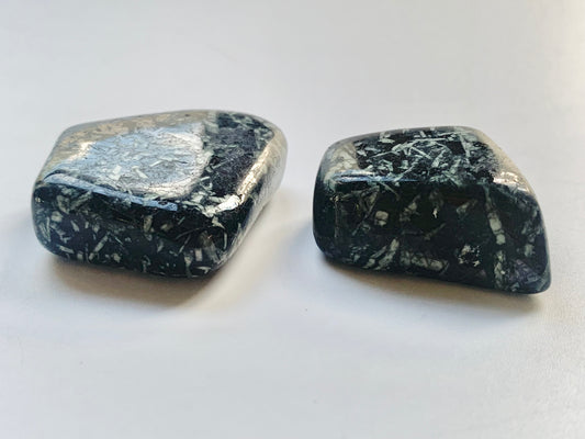 Chinese writing stone tumbles, porphyry, large