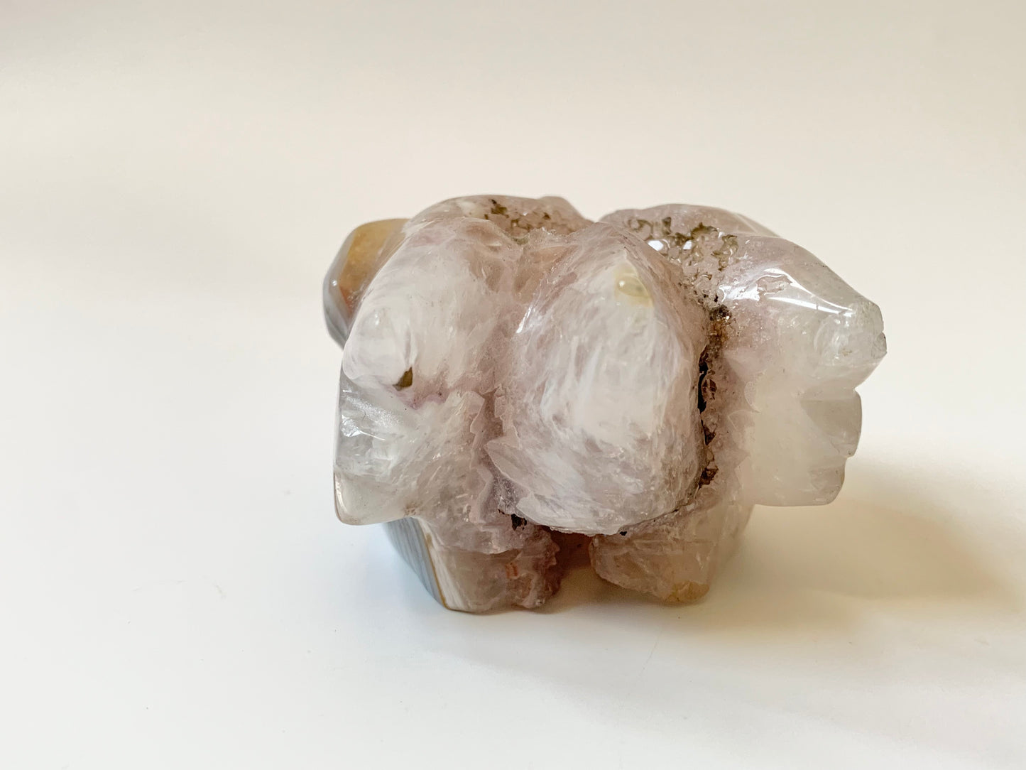 Druzy Agate Dragon Skull