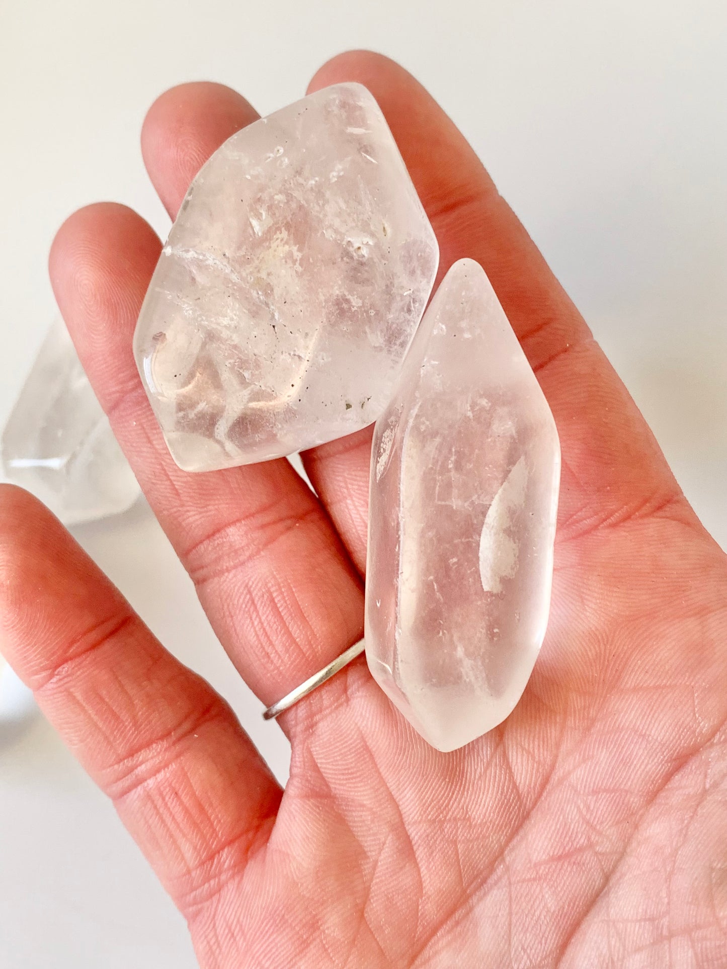 Double Terminated Clear Quartz, polished