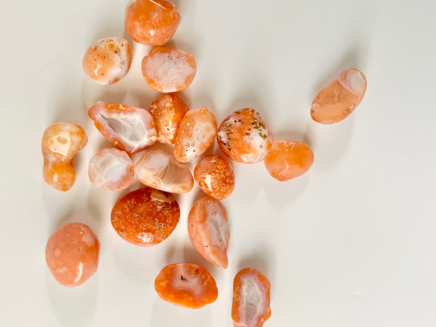 Mini Carnelian nodules (10 stones included), polished carnelian, yellow and orange rocks, polished nodules, small rocks