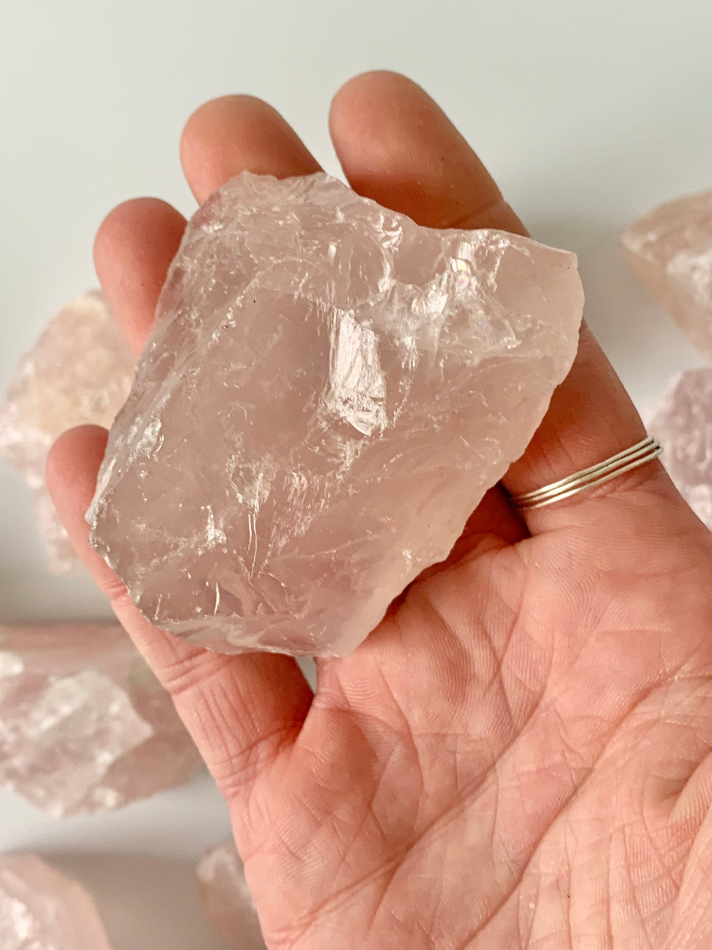 Rose Quartz, Raw, Medium