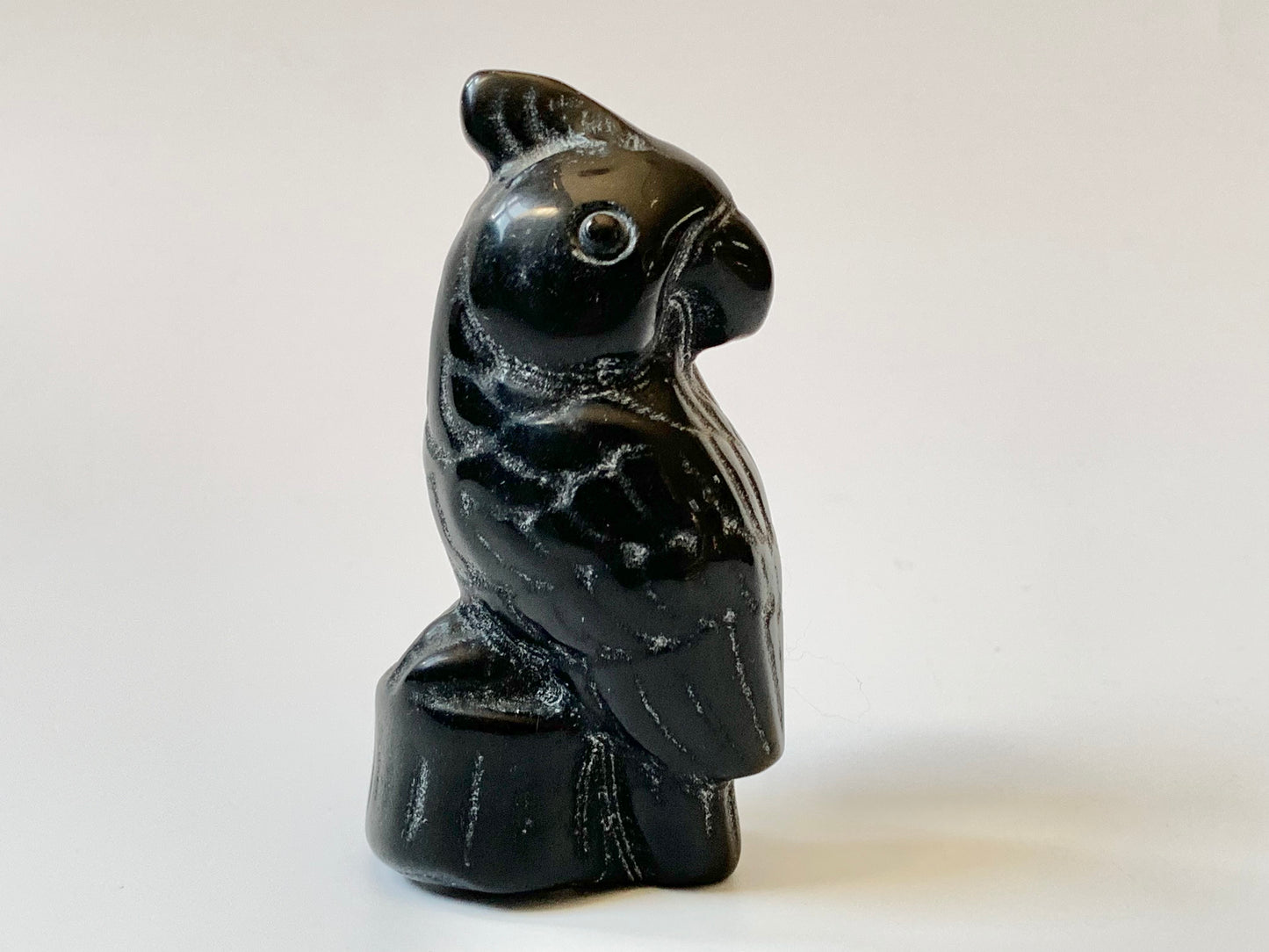 Parrot, Obsidian Carving