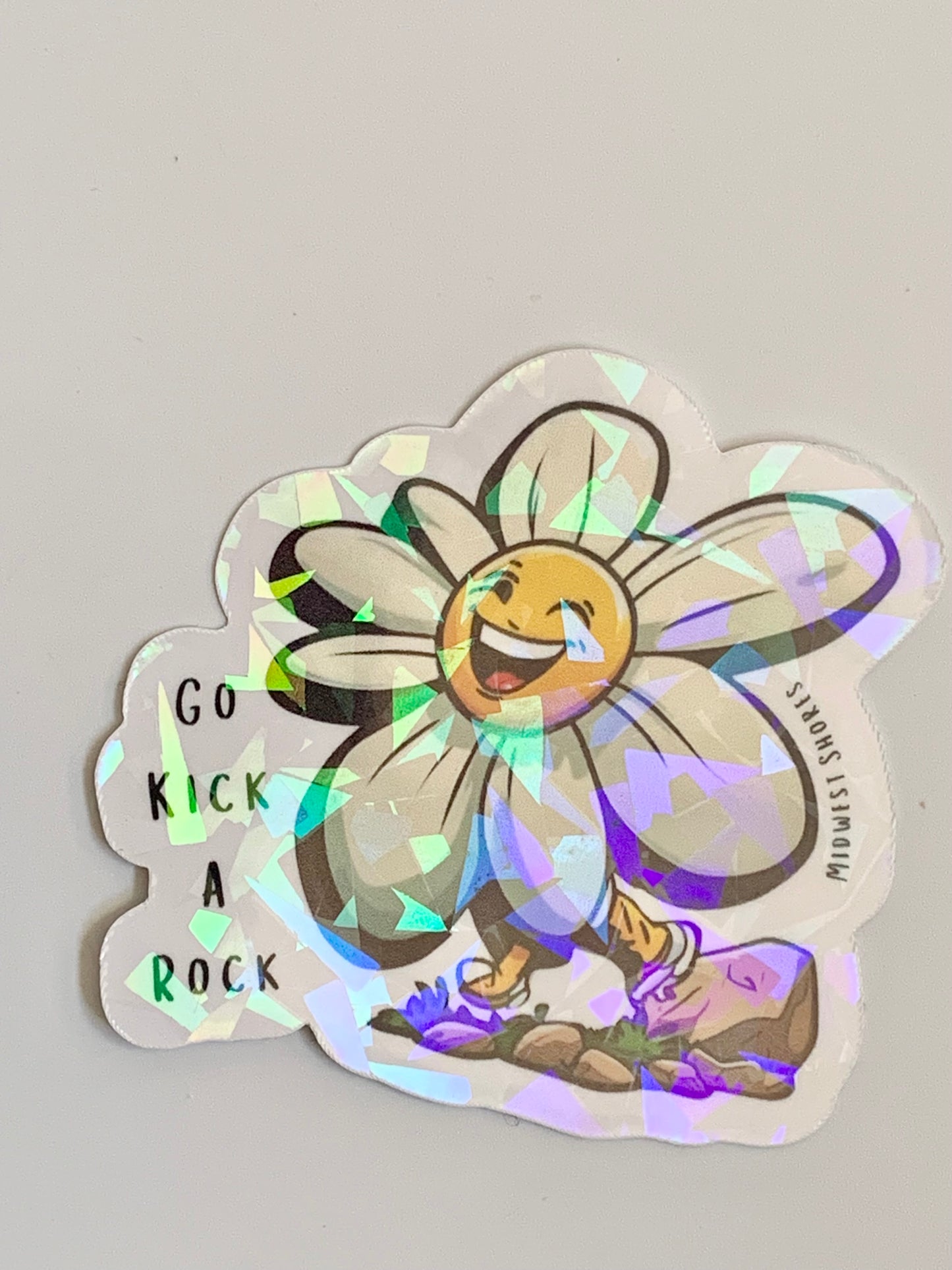 Go Kick a Rock Demented Daisy Sticker