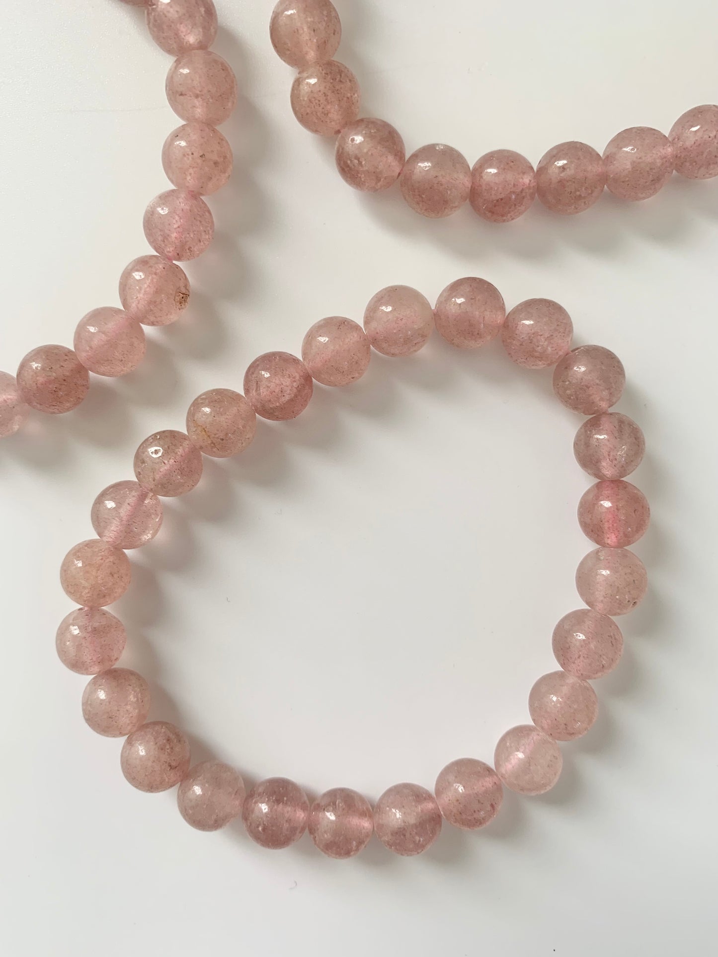 Cherry Quartz Bracelet, 8mm