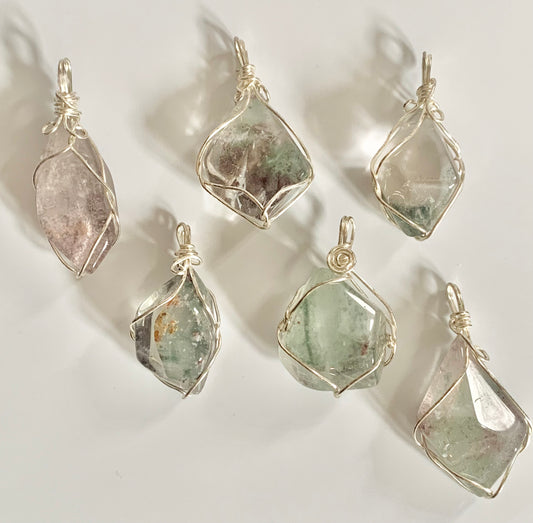 Garden Quartz Wire Wrapped Pendant