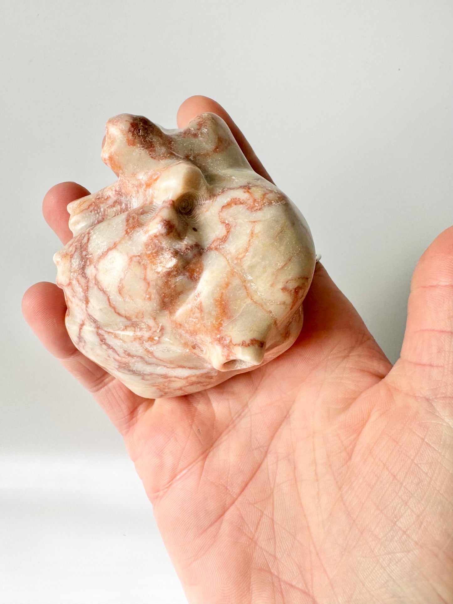 Red Vein Jasper Anatomical Heart, Large