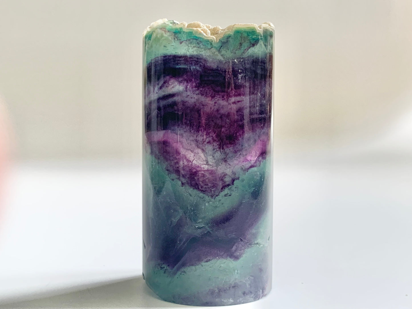 Fluorite Cylinder, Hollow Core