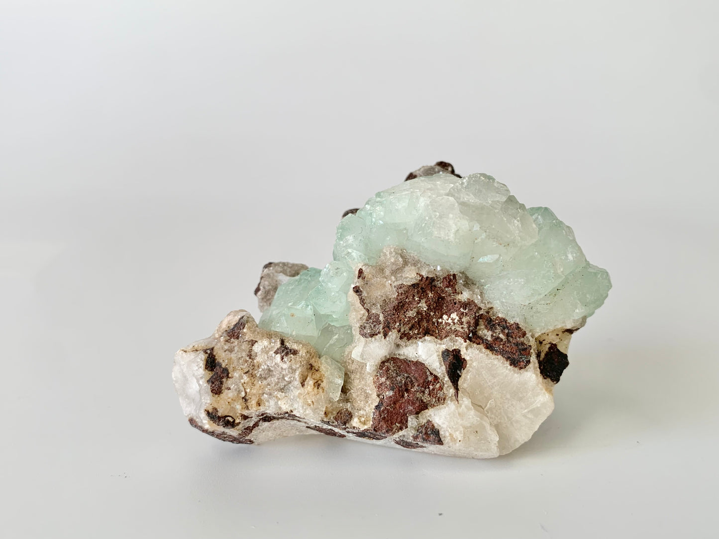 Green Apophyllite with Stilbite