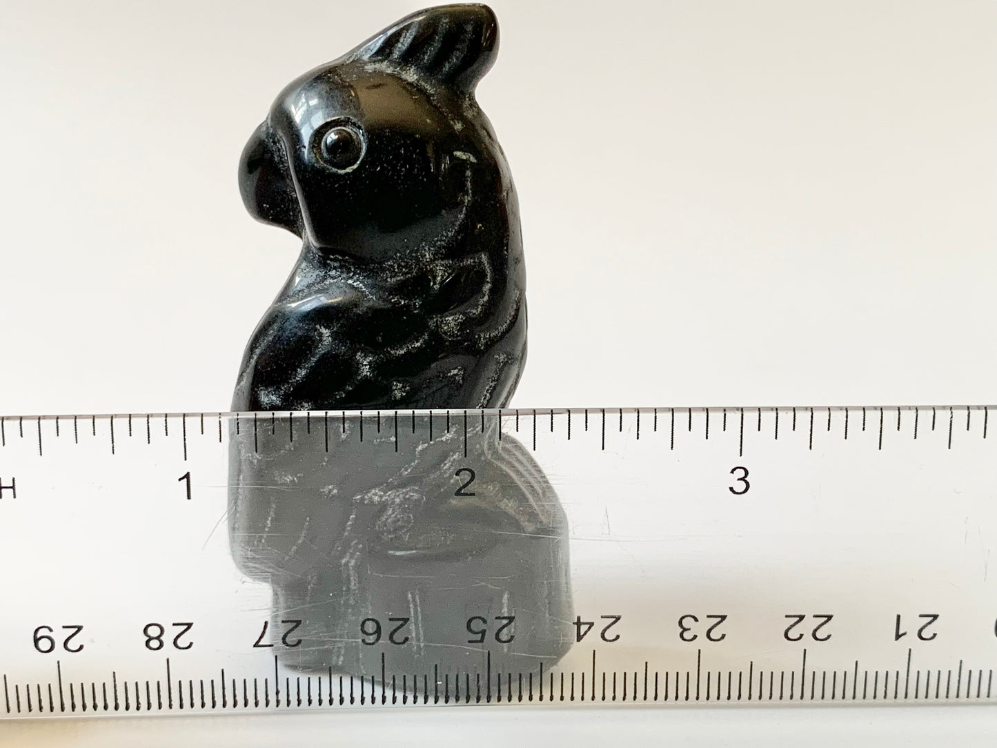 Parrot, Obsidian Carving