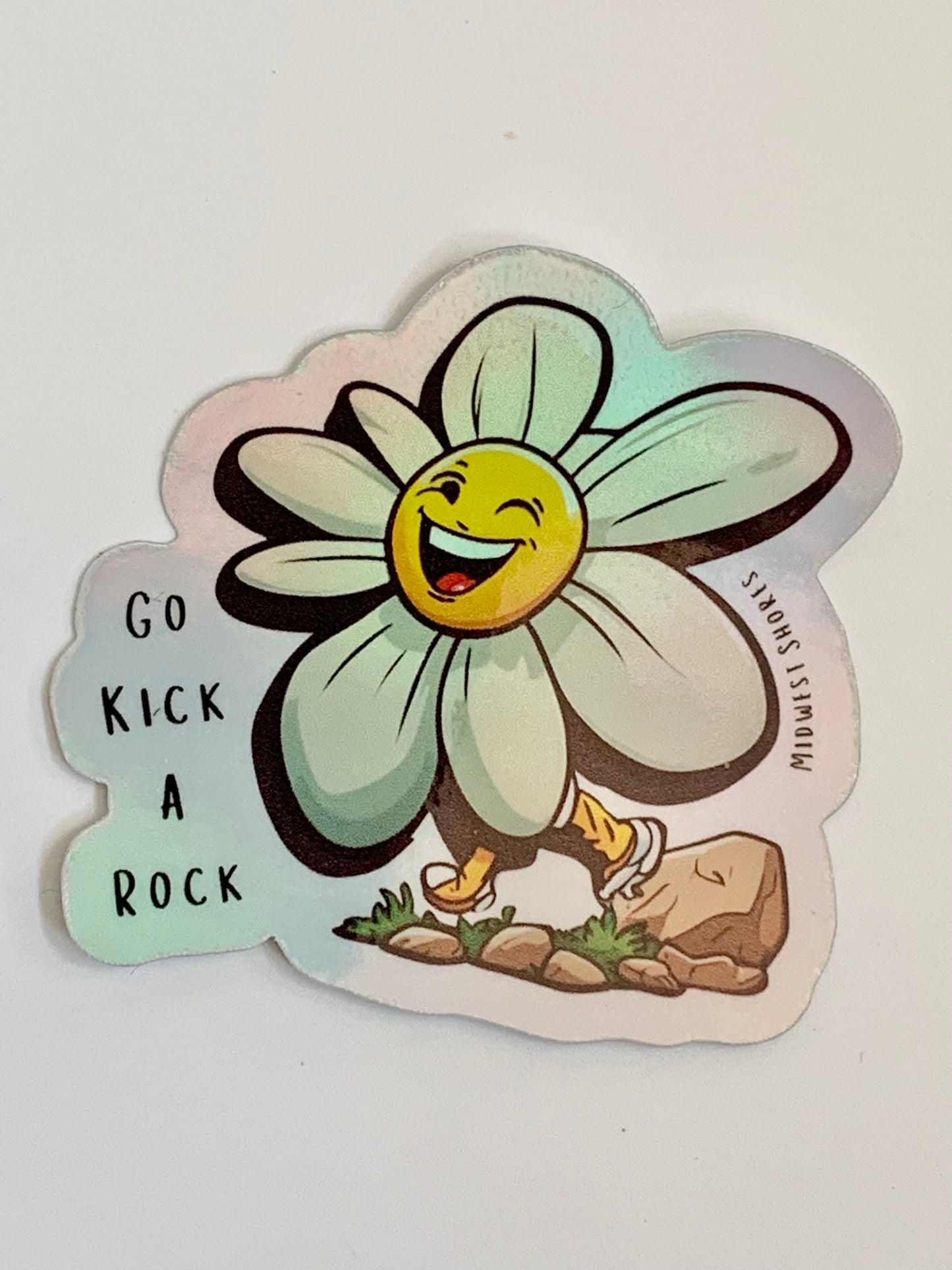 Go Kick a Rock Demented Daisy Sticker